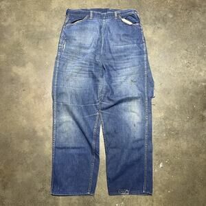 Vintage 50s Ranch Craft Western Denim Side Zip Jeans 34x28